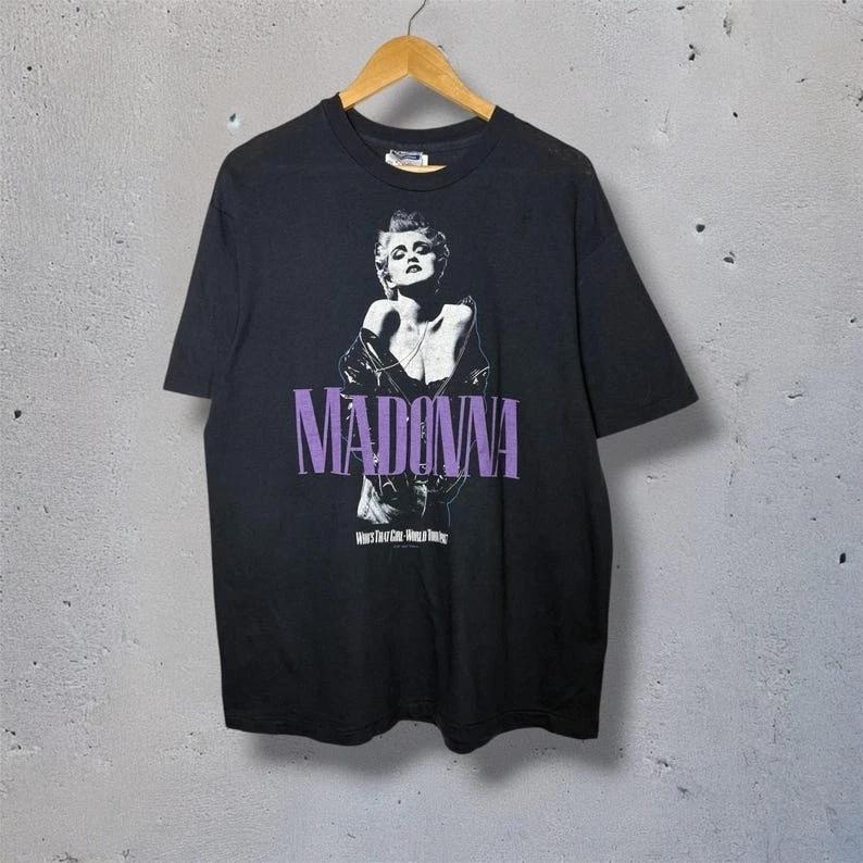 Vintage Madonna -Who’s That Girl- 80s World Tour T-Shirt, Reprint