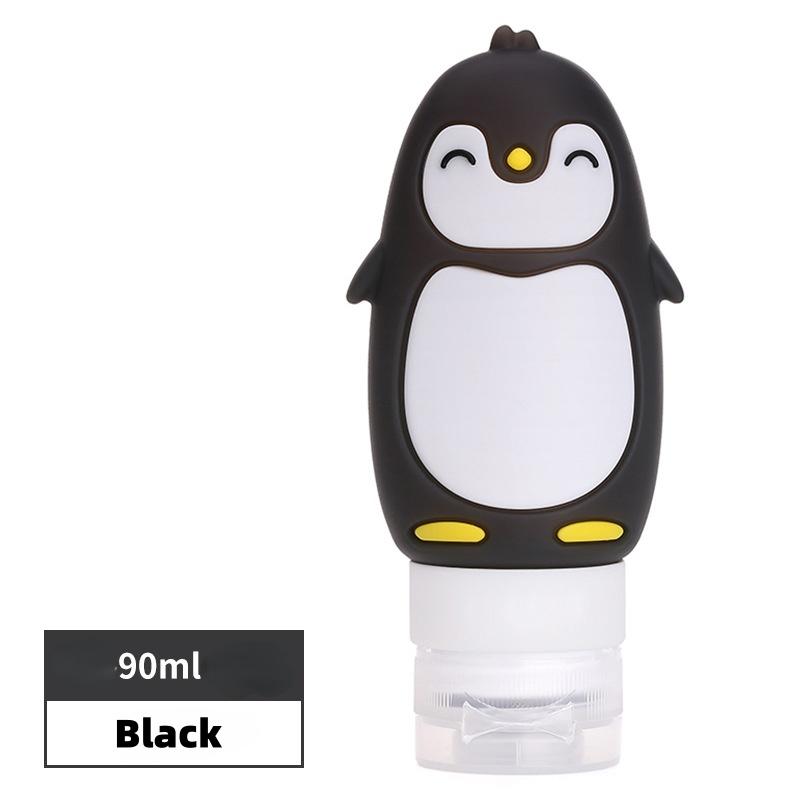 Cartoon Penguin Shaped Bottle Packaging,Press on Storage Bottle,Can Hold Shower Gel and Shampoo,Travel Accessories