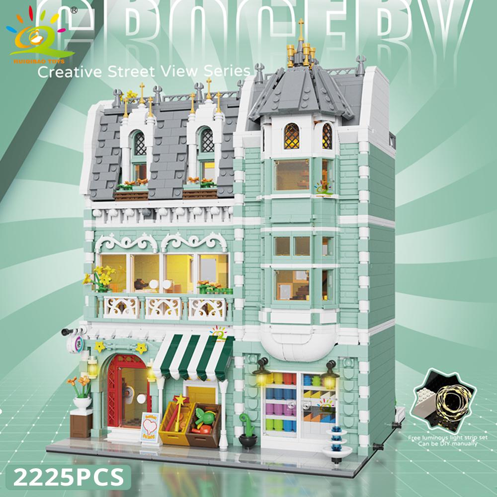 Нетоксичные игрушки Moc Городской Уголок Кофейня Архитектурный Стиль Уличный Пейзаж Микро Строительные Блоки Для Детей Строительные Кирпичики