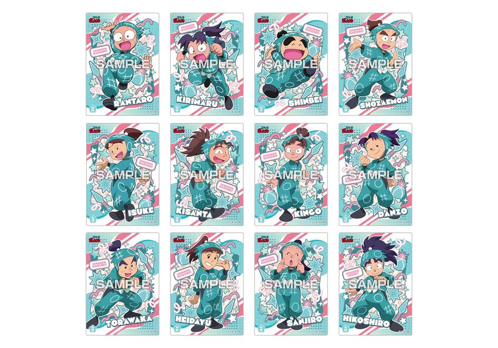 Коллекция прозрачных карточек Nintama Rantaro Gum 2 Издание ограниченного тиража для первого выпуска Коробка из 16 пакетиков (Конфеты-игрушки)