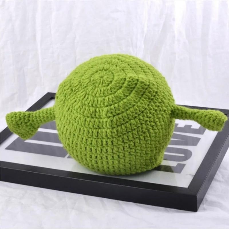 Cute Goofy Shrek Themed Knit Hat - Ultra-Soft, Warm & Playful Winter Headwear