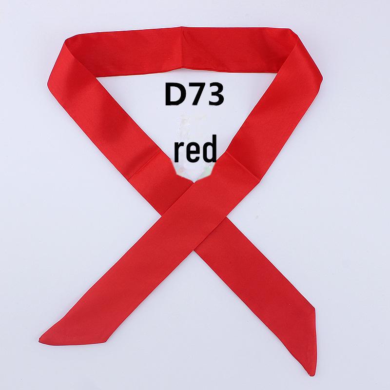 Однотонный шелковый шарф Mai Tong: Тонкая, узкая декоративная лента для ручек сумок