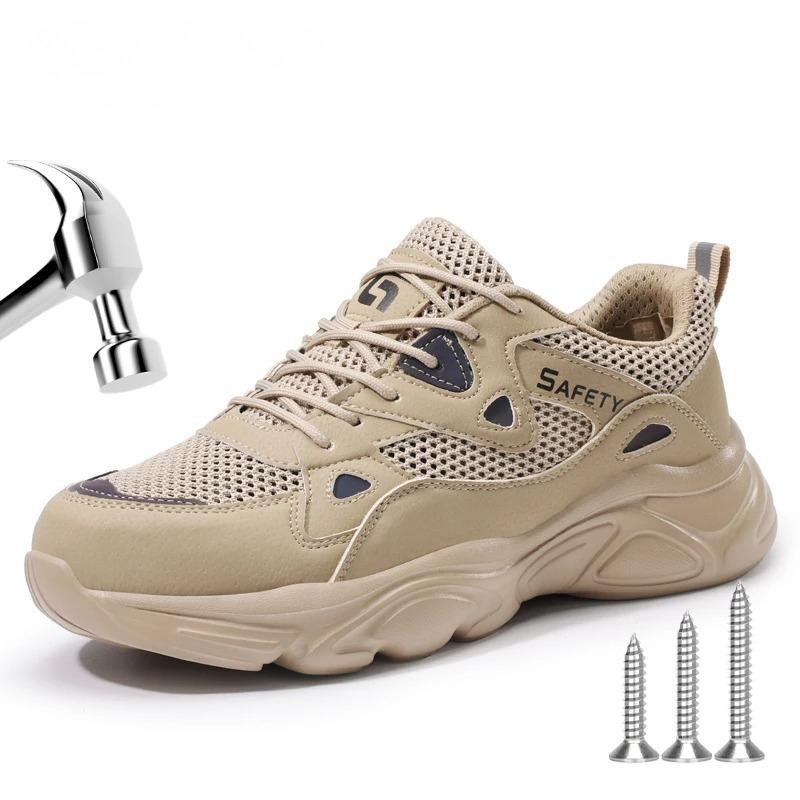 Новые унисекс защитные туфли мужские рабочие кроссовки неразрушимые защитные ботинки женская обувь мужская обувь со стальным носком спортивный стиль