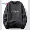 Cozy Up Men's Plush and Thickened Knitted Pullover Thermal Warm Sweater Outside