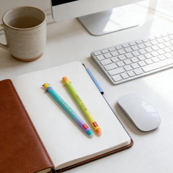 Набор стираемых ручек ко Дню святого Валентина Милая черная гелевая ручка 0,7 мм для детей, студентов, учителей Подарки на классную вечеринку