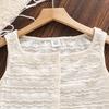 Костюм для девочек Детская одежда 2025 Лето Новый Милый Кружевной Топ-безрукавка и Шорты Комплект из двух предметов
