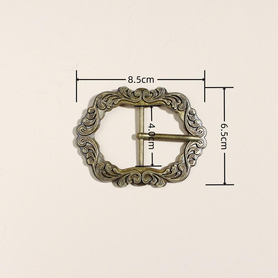Резная пряжка для ремня, квадратная пряжка из цинкового сплава, пряжка для ремня в стиле вестерн, повседневная пряжка в стиле ретро