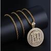 European and American Hip Hop Fashion Round Pendant Jewelry Necklace