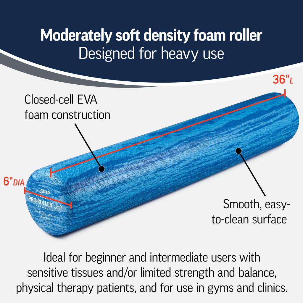 OPTP Soft Foam Roller Blue 36 X 6 PSFR36B by OPTP PRO-ROLLER -