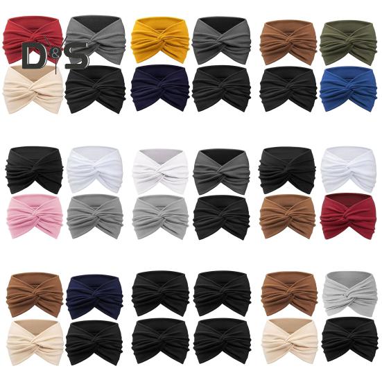 4 шт. эластичная мягкая повязка на голову, хорошая эластичная повязка на голову с узлом, однотонная эластичная моющаяся повязка на голову, аксессуар для волос