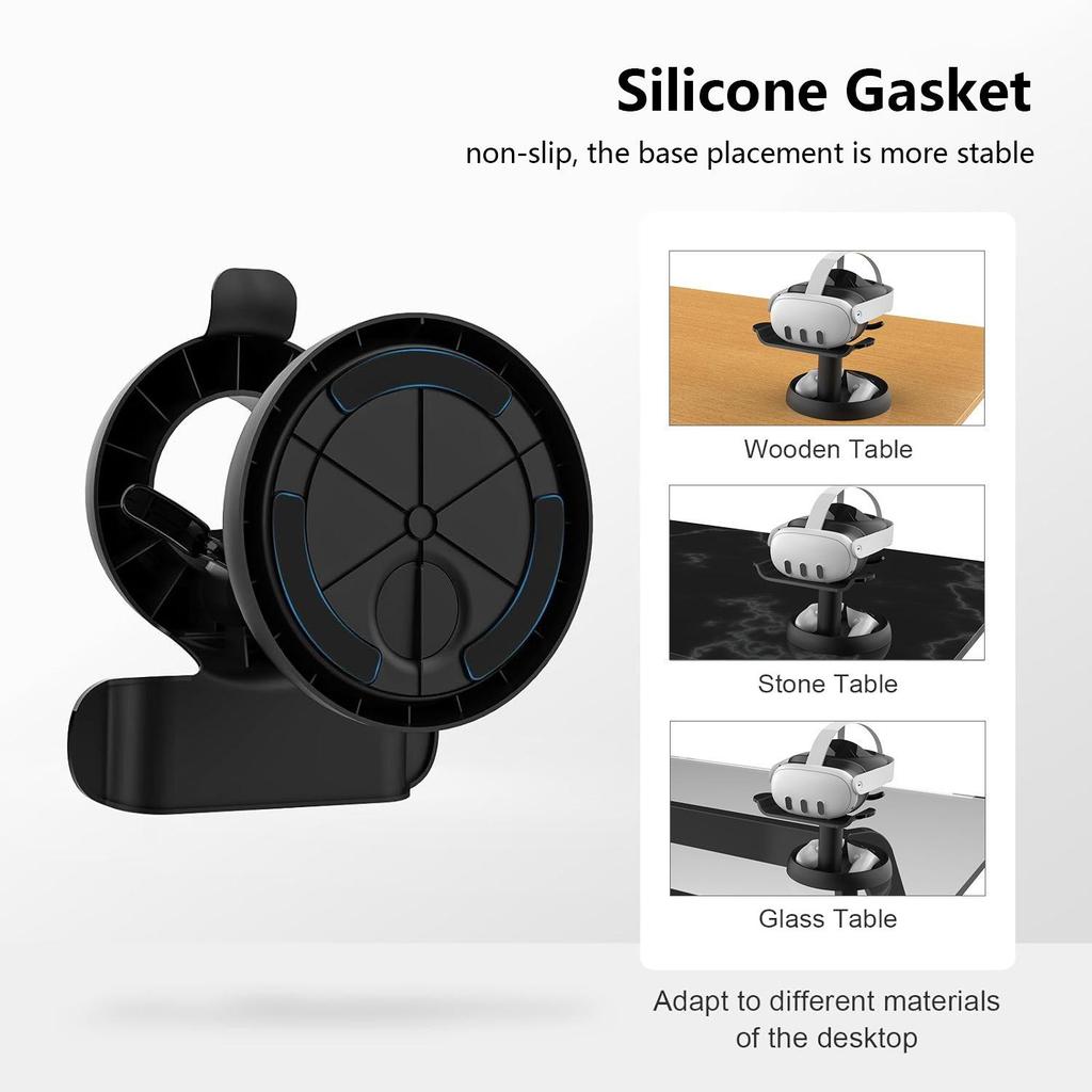 For VR Stand Headset Display and Controller Holder Mount Station For Meta Quest 3 / Quest 3S / PICO 4 / PICO 4 Ultra Stand