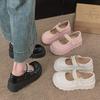 Pink Platform Small Leather Shoes Women's Summer New French Retro Thick High-heeled Pearl Mary Jane Lightweight Single Shoes