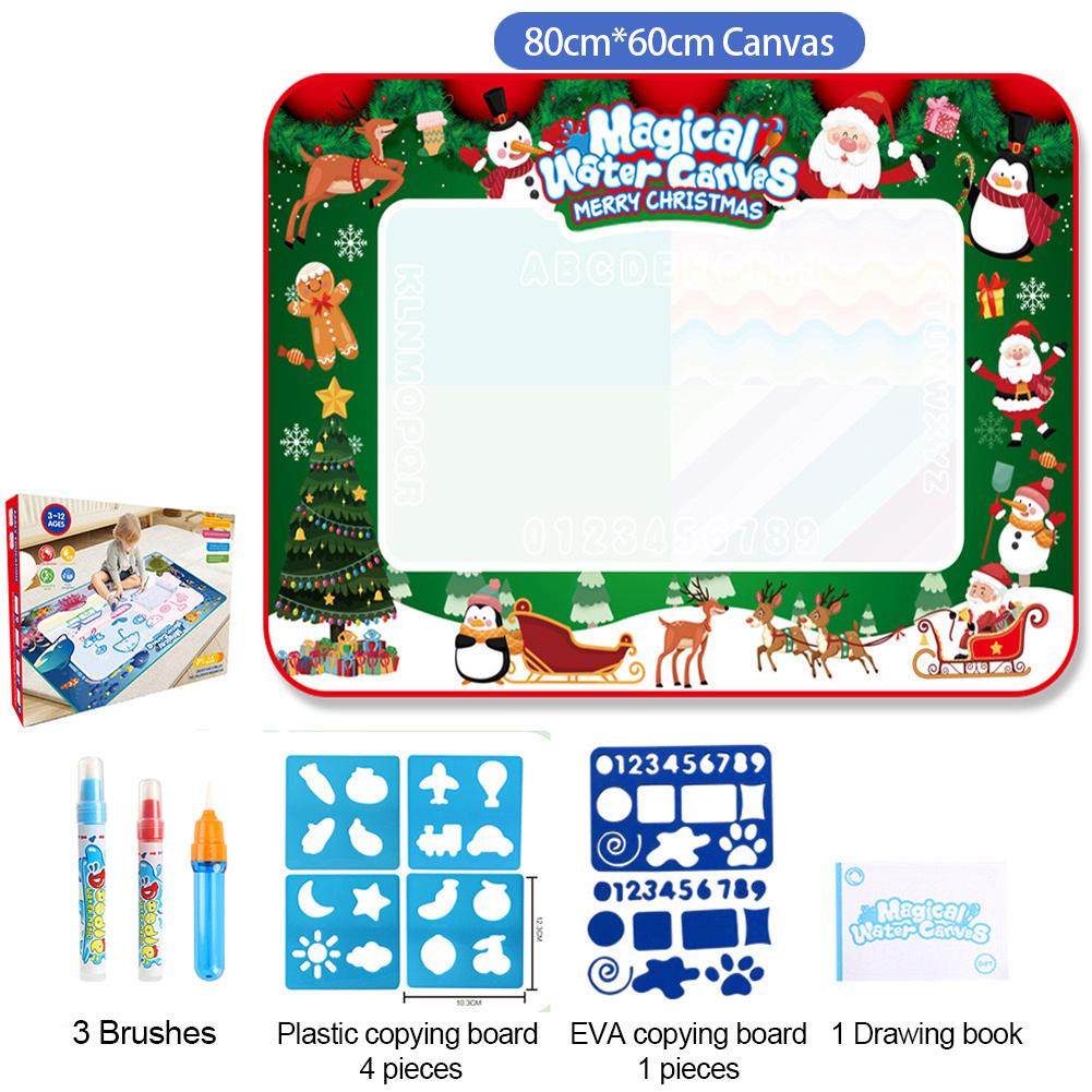 60x80 см Волшебный водный коврик для рисования Раскраска с многоразовыми волшебными ручками Доска для рисования Монтессори Развивающие игрушки Детские подарки