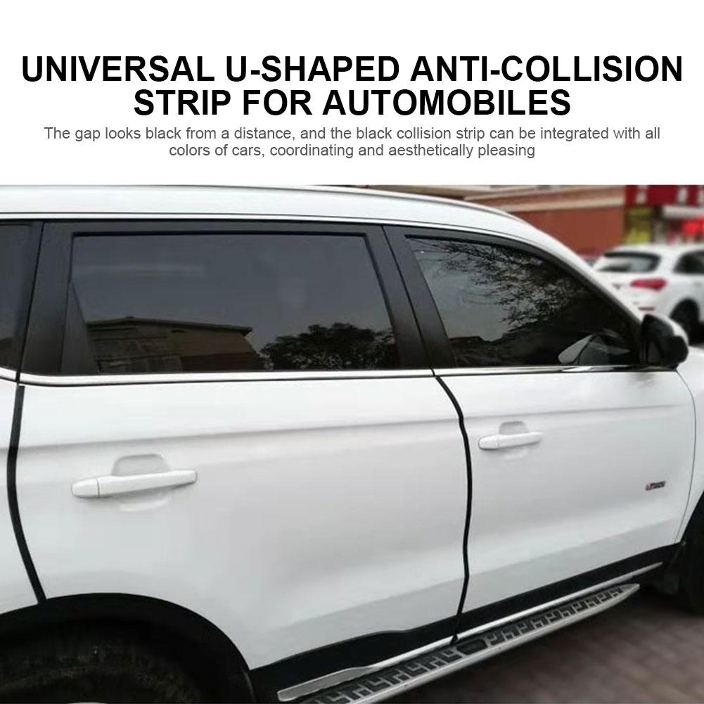 5/10 м черная полоса для защиты от столкновений на двери автомобиля, накладка на бампер, защитная полоса от царапин, уплотнительная лента, Стайлинг, декор автомобиля