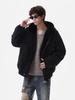 Zuoshan Diao Men's Hooded Cotton Jacket: Winter Velvet, Thick, Loose Fit, Youthful Trendy American Workwear Style.
