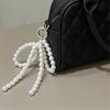 Stylish Bowknot Pendant with Fringe Fashionable Beaded Bowknot Phone Hangings Accessory for Women's Phones and Keychains