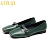 Women Flat Shoes Spring New Genuine Leather Women Casual Shoes Large Size Comfortable Mother Shoes Women