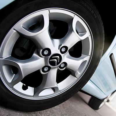4 шт. Колпачок ступицы колеса с логотипом Citroën, АБС + Металлический сплав, Запасной значок диска колеса для C3 C4 C5 C1 Berlingo Xsara Picasso