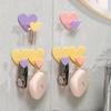 Heart Shaped Hooks New Product Multi Functional Hook for Clothes, Hat, Kitchen Self Adhesive Love Double Hook