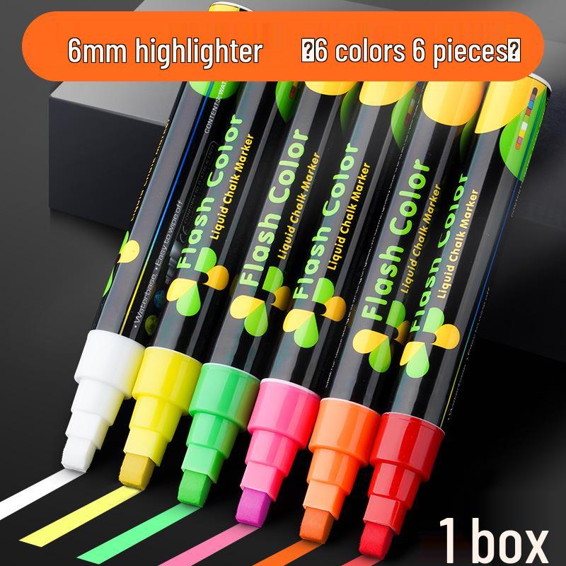 Светодиодный флуоресцентный маркер для меловых досок и белых досок, на водной основе.