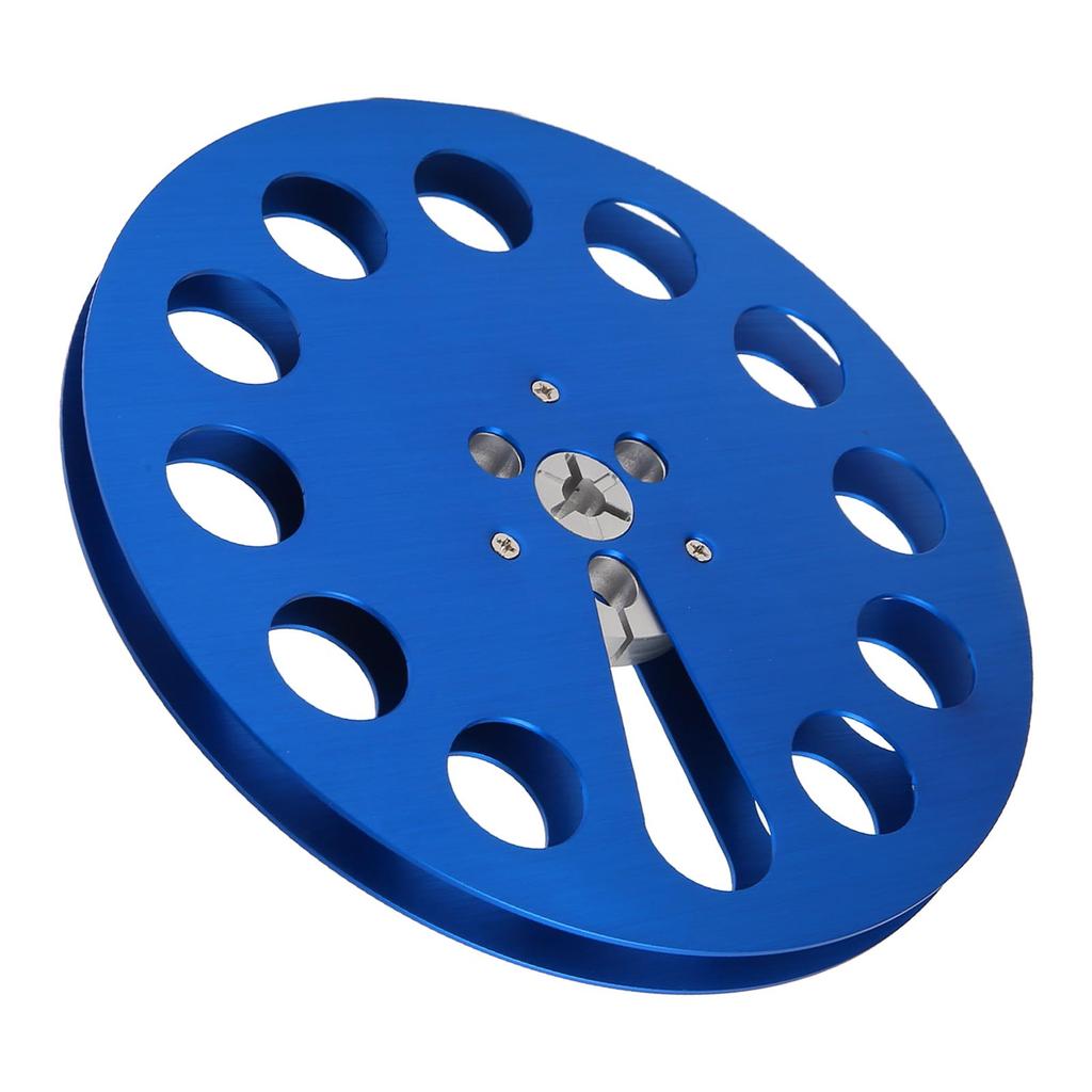 1 4 7 Inch Empty Tape Reel Aluminum Alloy 11 Hole Universal Opening Machine Part Recording Takeup Reel Blue