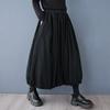 DIMANAF 2025 Весна Лето Женские Юбки Большого Размера Винтажные Черные Эластичные Плиссированные Юбки Кружево Свободные С Завышенной Талией
