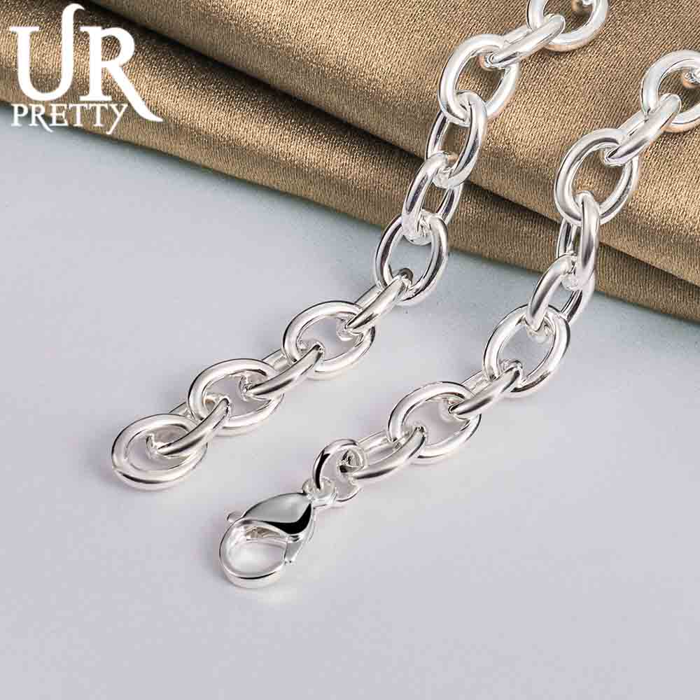 Ожерелье с О-образной цепочкой из стерлингового серебра 925 пробы, модные свадебные украшения