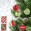 20-Pack Electroplated Plastic Christmas Balls - Mixed Color Glitter Ornaments With For Holiday Tree Decor