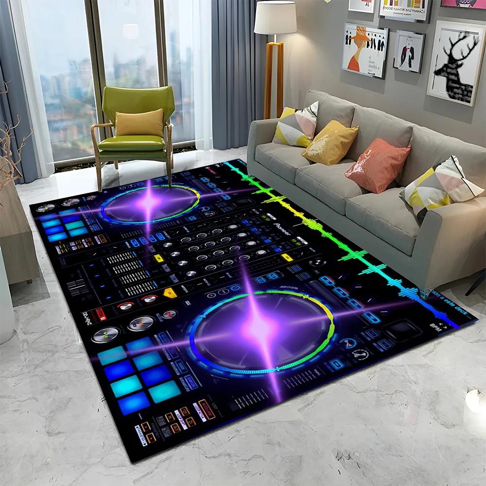 3D DJ Music Screen Keyboard Cartoon Carpet Mat для дома, гостиной, спальни, дивана, коврика для двери, коврика для детской зоны, нескользящий коврик для пола