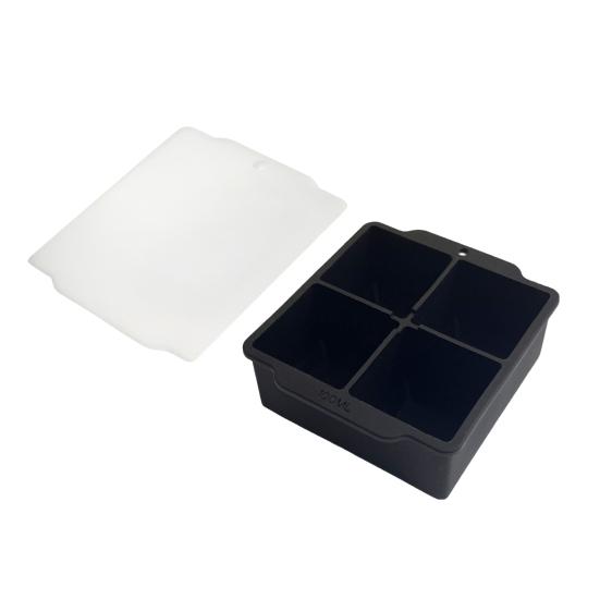 Силиконовые лотки для кубиков льда с крышками. Квадратная форма для льда, не содержащая бисфенола-А. Съемная, легкосъемная, штабелируемая.