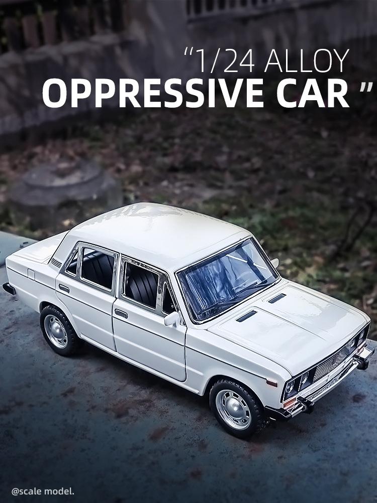 1/24 Российская LADA 2106 Металлическая модель автомобиля Игрушка Литье под давлением Металл Инерционный Музыка Свет Автомобильные игрушки для детей Транспортное средство