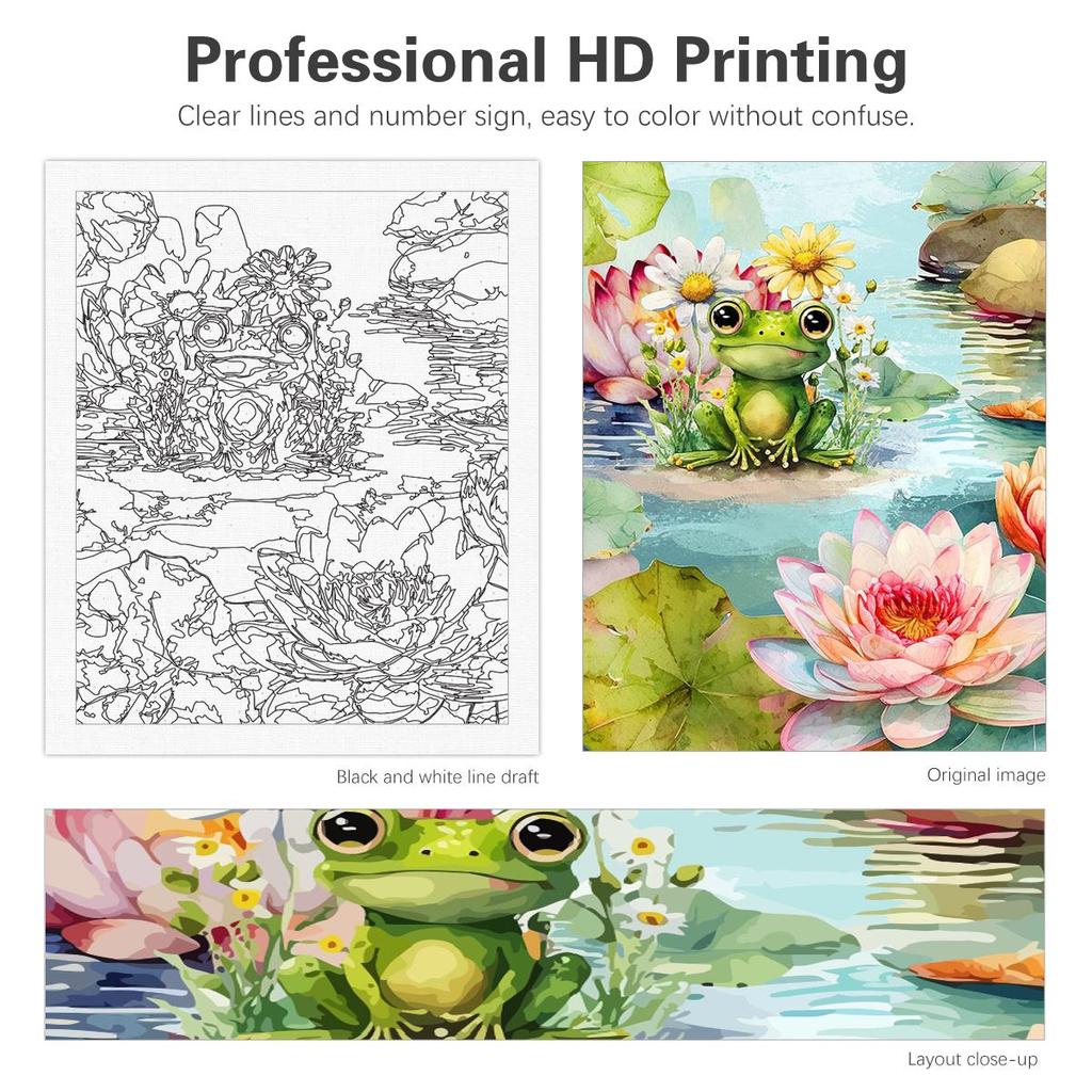 Рамка с цветком лотоса, картина по номерам для взрослых, наборы, картина ручной работы по номерам, картина для подарка своими руками, 40x50 см
