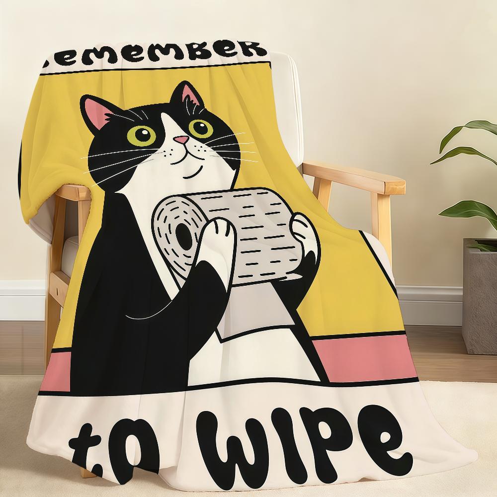 Are You Pooping Funny Bathroom Cat Blanket For Soft Throw Blanket for Picnic Bed Sofa Home Bedroom Cozy Warm Comfortable