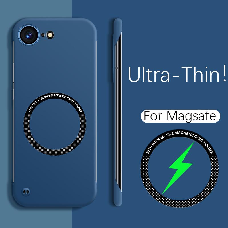 Ультратонкий Охлаждающий Безрамочный Чехол Для Magsafe Для iPhone 17 Air 16E 16 15 14 13 12 11 Pro Max Plus SE4 Магнитная PC Крышка