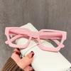 Retro Texture Square Frame Eyeglass Anti-Blue Light Computer Eyeglass For Women Men Plain Glasses Vintage Optical Eyeglasses