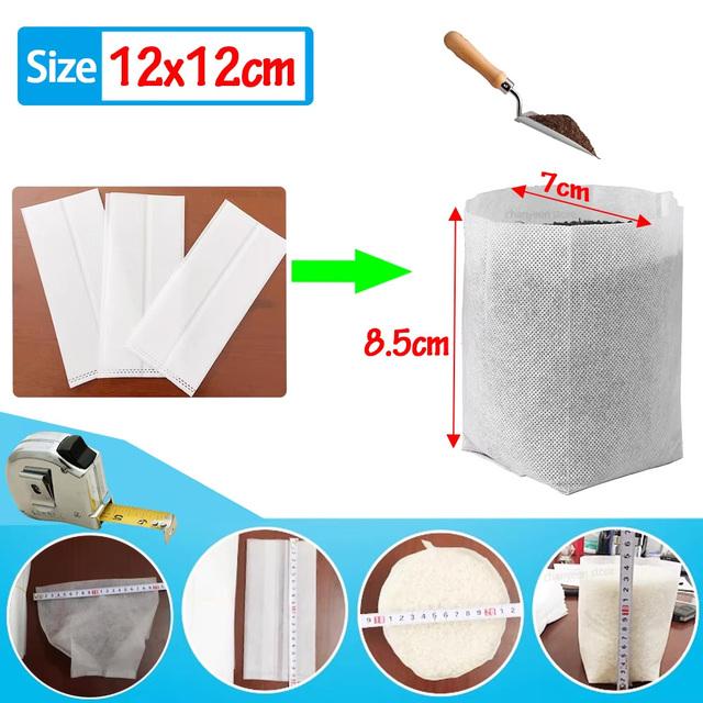 100 штук Биоразлагаемые нетканые мешки для выращивания рассады