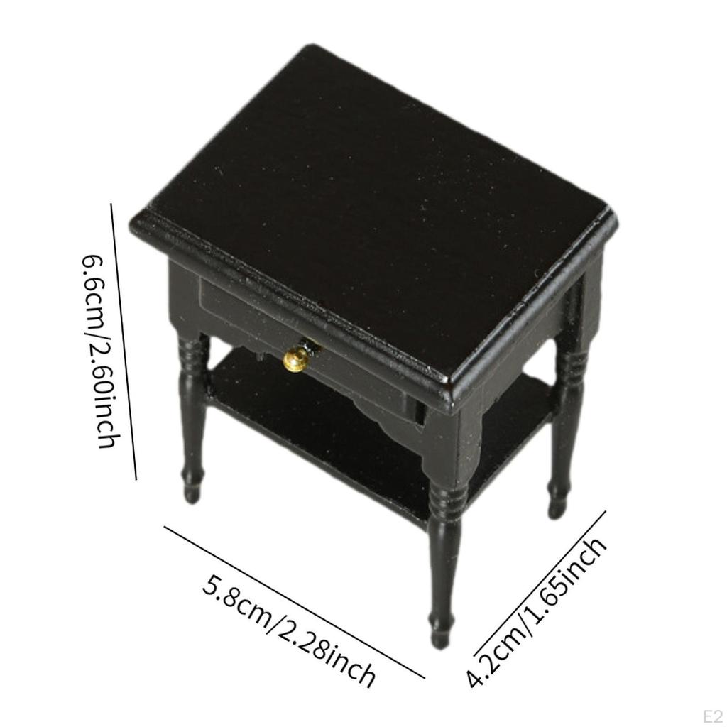 Dollhouse Miniature Bedside Table Accessory Side Scene Decoration