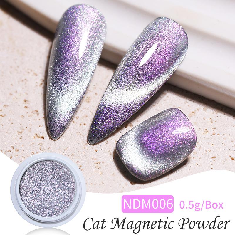 Nicole Diary Aurora Spar Cat'S Eye Powder, Dream Dynamic Spar Smoothie Cat'S Eye Magnetic Powder Diy Manicure Nail Powder
