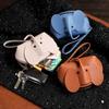Exquisite Elephant Print PU Leather Money Bag for Women; Coin Purse with Key Ring and Zipper Pocket