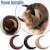 Handcarved Crescent Hair Fork Simple Moon Hairpin Modern High-end Half Moon Hairpin Daily Hair Curling Handcrafted