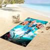 Olympique de Marseille Print Beach Towel, Large Soft Quick Dry Towel for Beach Camping Swimming