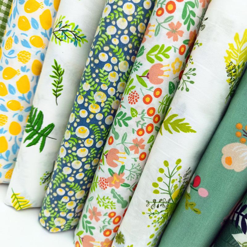8 штук Хлопок 50*40см Материал ручной работы 25X20см Ткани для шитья и квилтинга DIY Зеленые ткани с принтом Ткань для рукоделия