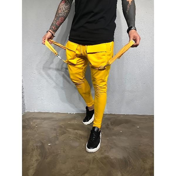 Боковые карманы на молнии с лентой Мужские брюки-джоггеры Хлопок Уличная одежда в стиле хип-хоп Спортивные штаны Брюки-карандаш