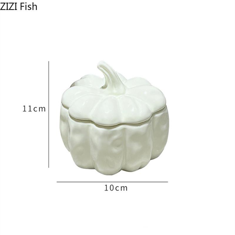 Банка для хранения тыквы Креативная гостиная Настольная банка для хранения закусок и конфет Современный стиль Домашняя кухня Керамический контейнер для хранения