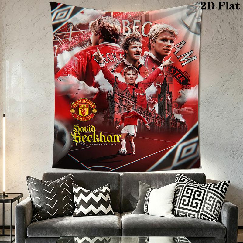 ManUtd Wall Hanging Printed Fabric Blanket Decorative Tapestries for Bedroom Living Room Home Decor