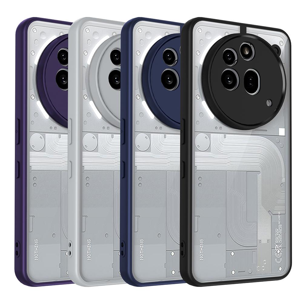 Ни за что Телефон (3a) Прозрачный матовый чехол из ПК+ТПУ, ударопрочная задняя крышка для телефона