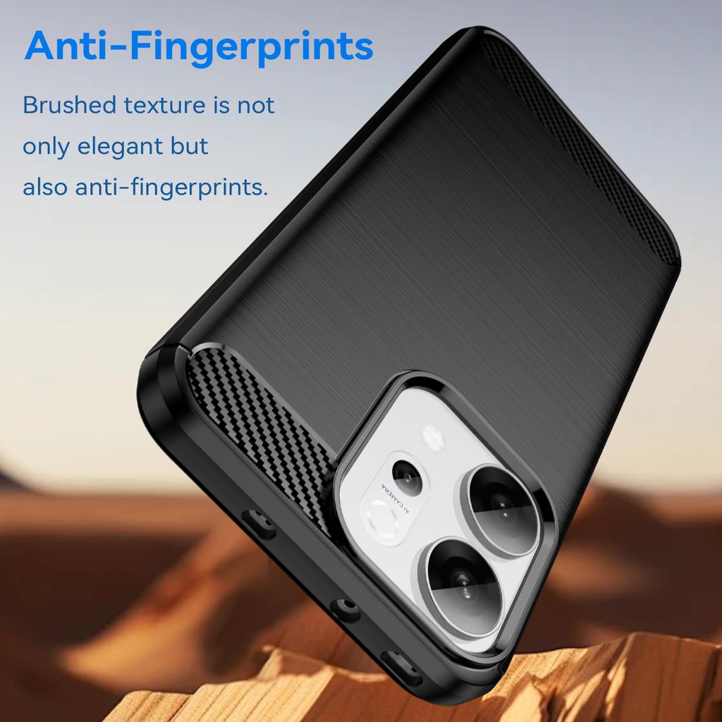 Для Oppo Reno14 5G (Глобальный) Чехол Защитный Чехол для Телефона Текстура Углеродного Волокна Матовый
