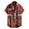 Summer Plus Size Men's Casual Fashion 3D Digital Printed Short Sleeve Shirt