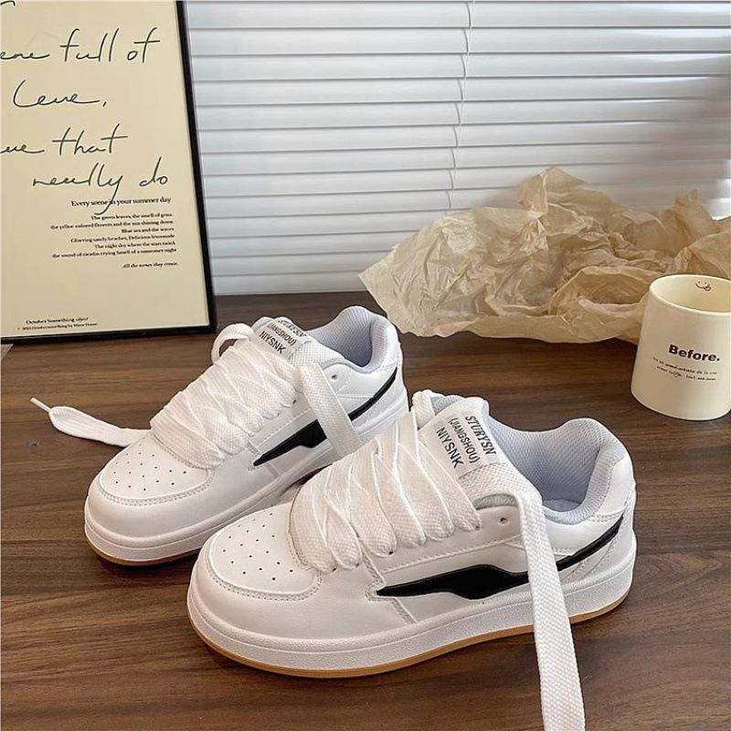 Модные женские кроссовки на платформе 2025 Весна Осень Новая мода Удобные Нескользящие Кеды для скейтборда Уличные С увеличением роста Повседневная обувь