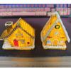 Durable Resin Christmas Village House LED Lighted Decoration Holiday Ornament For Tabletop Festival Tiny Scene